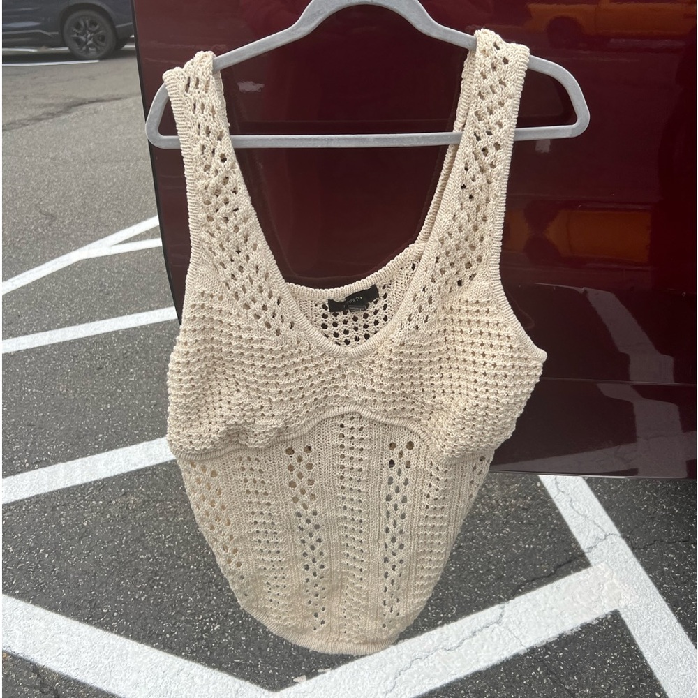 Crocheted knit tank top.lightly used